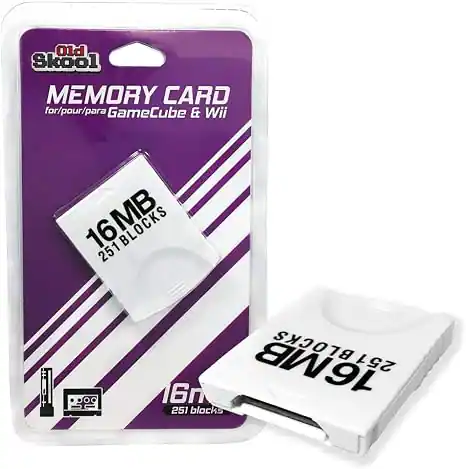 Old Skool MEMORY CARD for/pour/para GameCube & Wii 16MB 251 BLOCKS