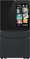 Samsung - 36 in. Wide Bespoke 23 cu. ft. Counter Depth 4-Door French Door Refrigerator with AI Family Hub+ - Charcoal Glass & Black/Charcoal