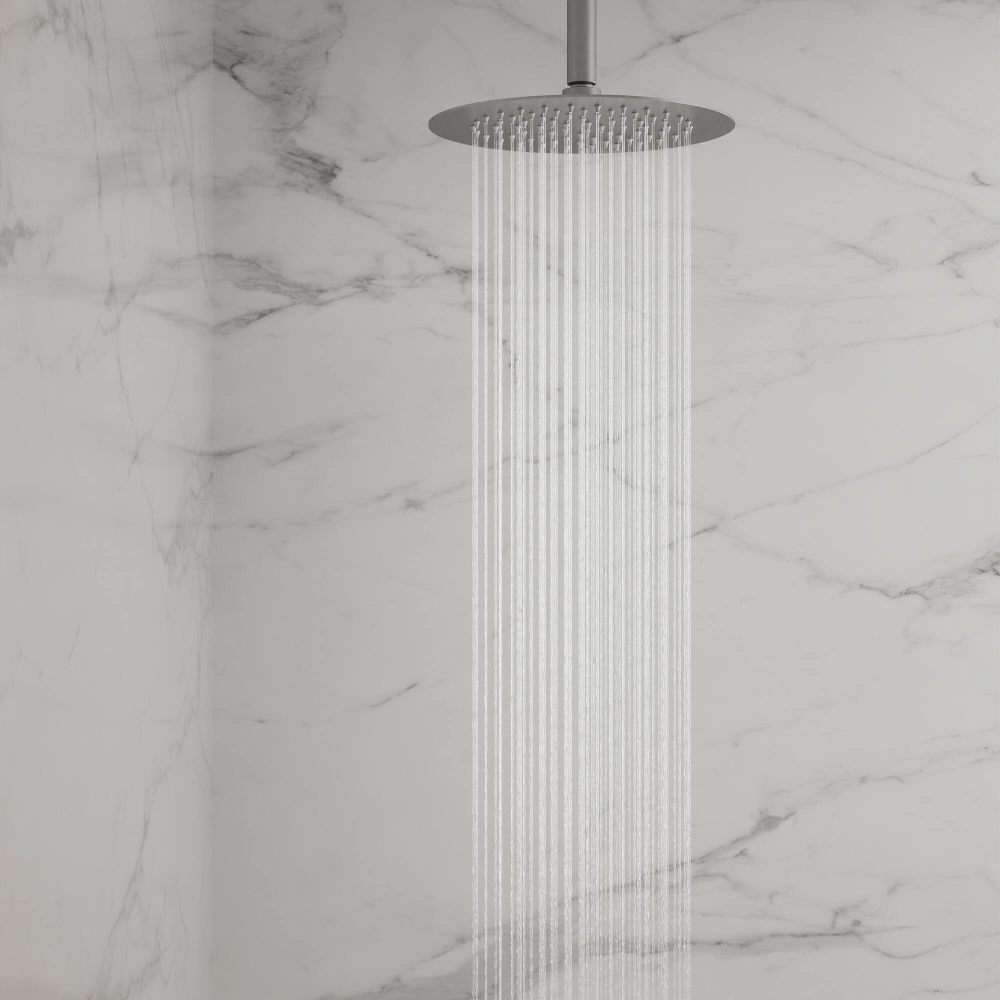 Alt View 8. GRANDJOY - Dual Shower Head System with 10" Rainfall Head, Handheld Sprayer and Adjustable Slide Bar - Brushed Nickel.