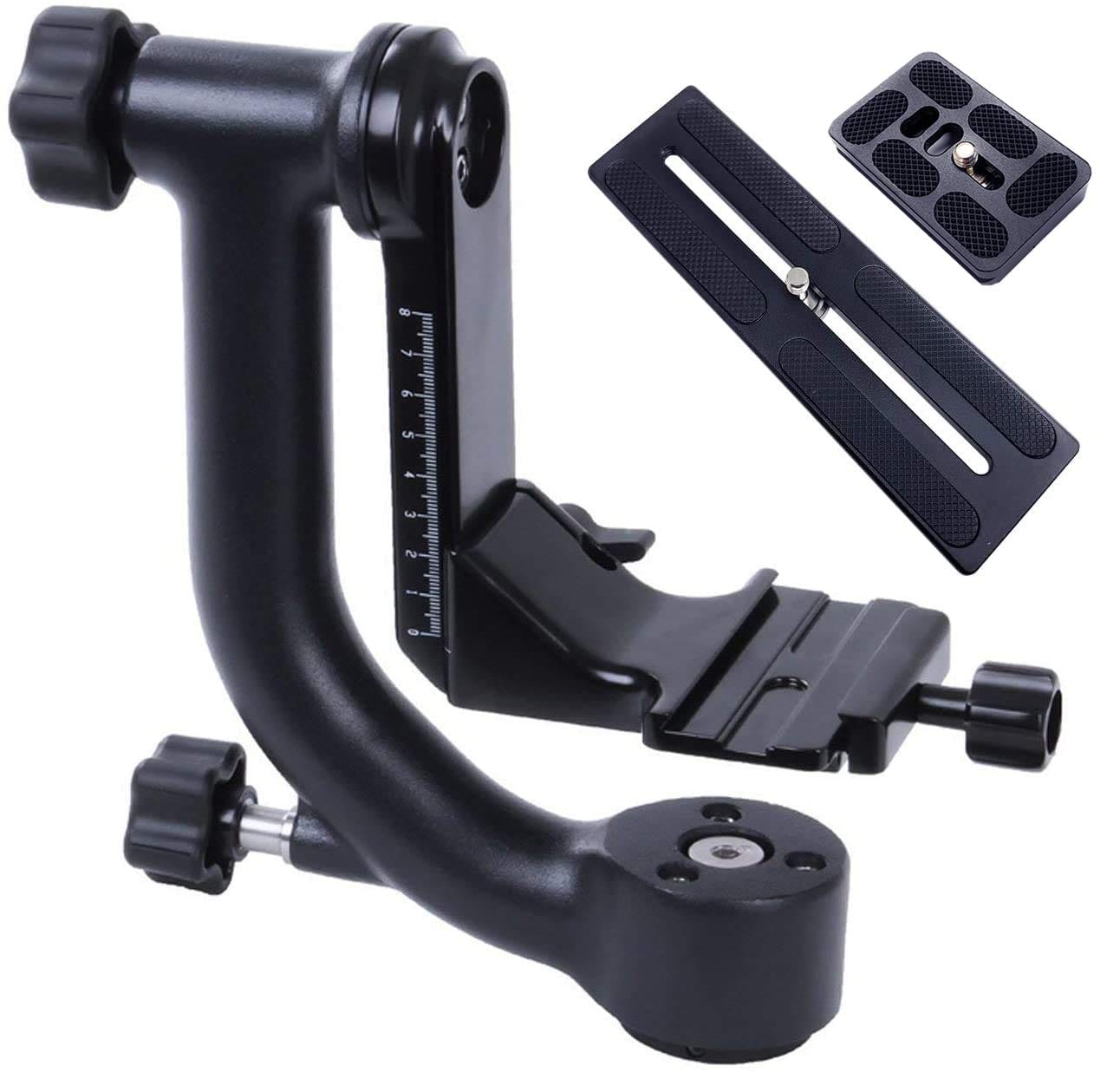 MOVO - GH700 MKII Professional Gimbal DSLR Tripod Head with Long and Short Arca-Swiss Plates