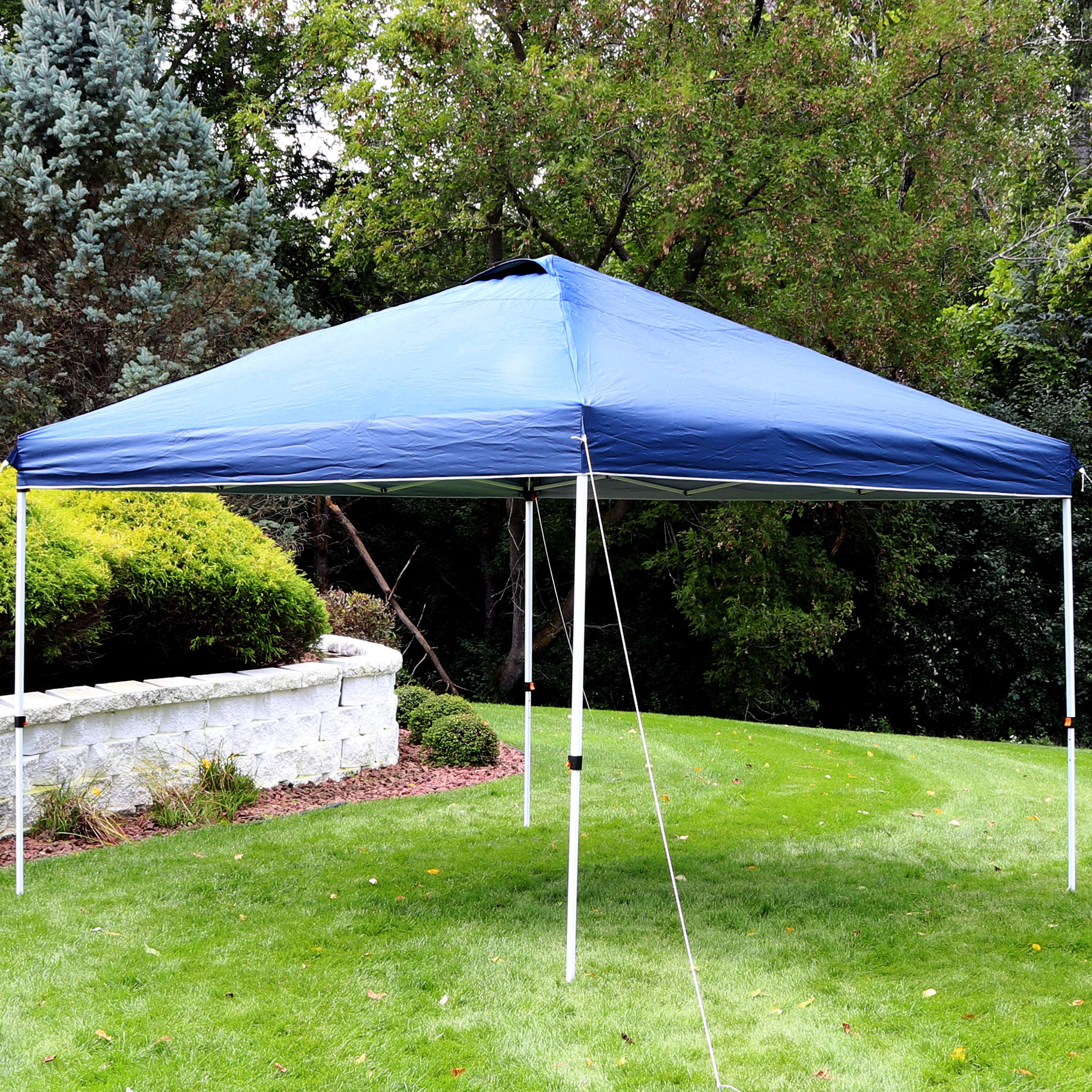 Alt View 6. Sunnydaze - 12x12 ft Fabric Replacement Pop-Up Canopy Shade with Vent - Blue.