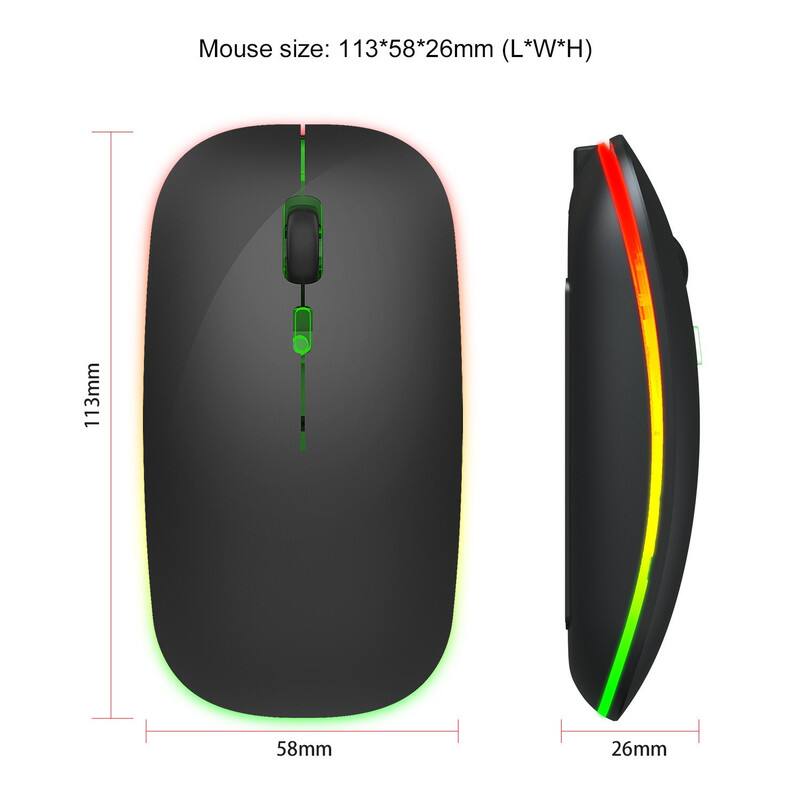Mouse size: 113*58*26mm (L*W*H)  
113mm 58mm 26mm
