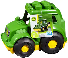 Mega Bloks - First Builders Block Buddies John Deere Lil' Tractor, 6 Piece Toddler Building Toy Set - COLLECTABLES - Multicolor