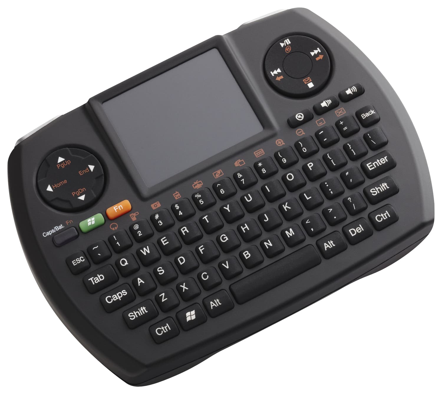 SMK-Link - Ultra-Mini Wireless Keyboard and Touchpad - Black-Front_Standard