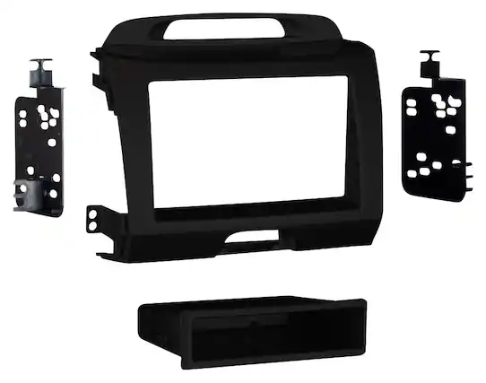 Front. Metra - Dash Kit for Select 2011-2016 Kia Sportage DIN DDIN - Charcoal.