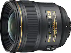 Angle. Nikon - Nikkor AF-S 24mm f/1.4G ED Wide-Angle Lens for Nikon DSLR Cameras - Black.