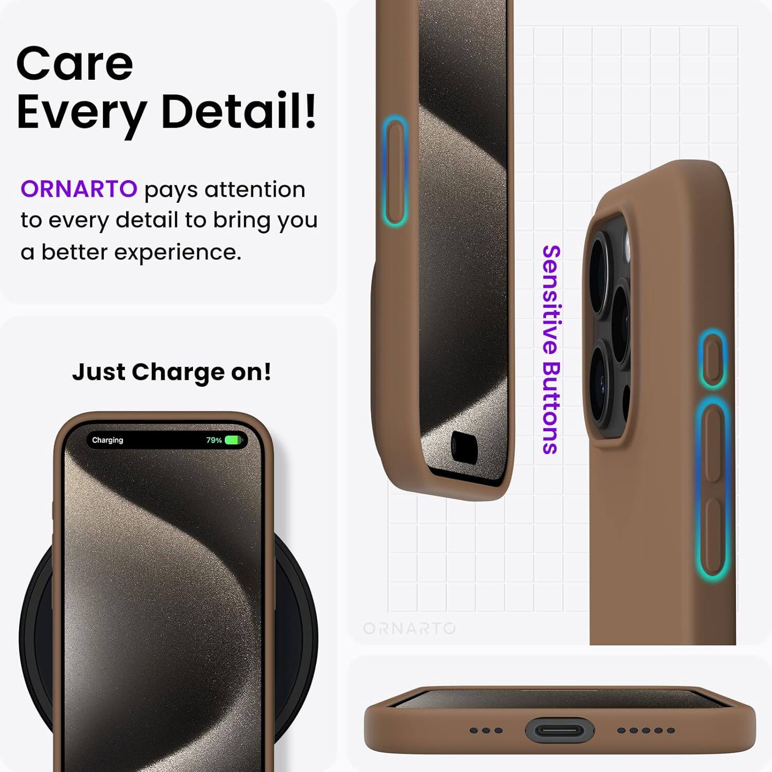 Care Every Detail! ORNARTO pays attention to every detail to bring you a better experience. Just Charge on! Charging 79% Sensitive Buttons ORNARTO
