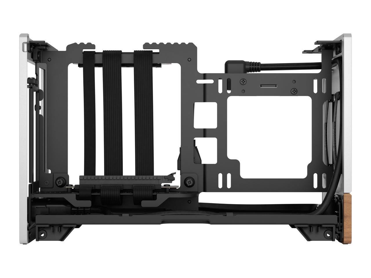 Alt View 2. Fractal Design - Fractal Design Terra Silver Mini-ITX Small Form Factor PC Case with PCIe 4.0 Riser - Silver.