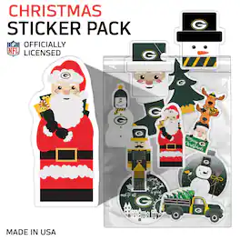 Fan Creations - Green Bay Packers Holiday Sticker Set - Multicolor