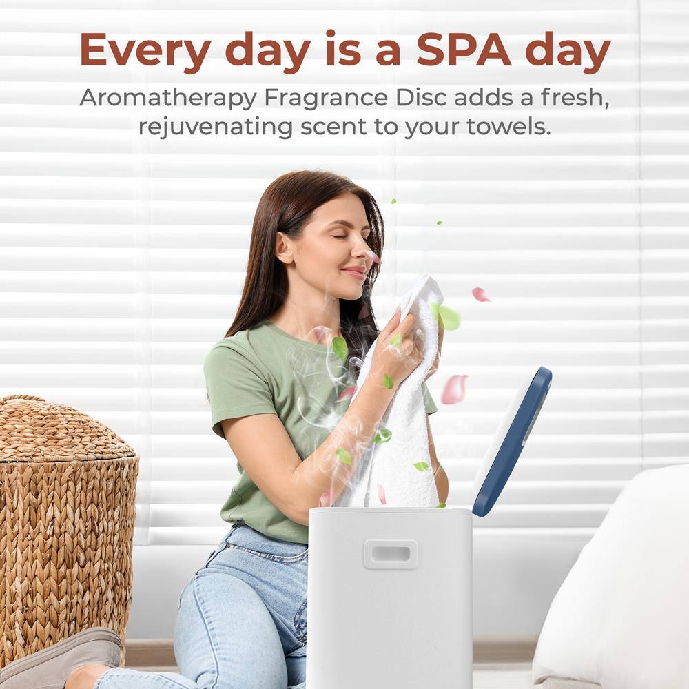 Every day is a SPA day  
Aromatherapy Fragrance Disc adds a fresh, rejuvenating scent to your towels.