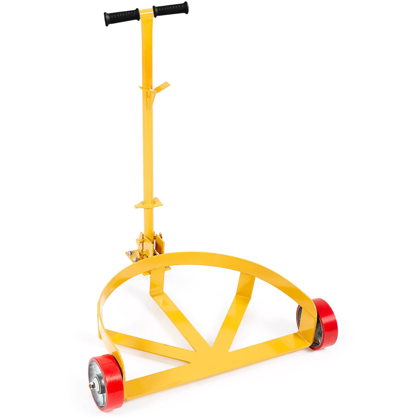Front. VEVOR - 55 Gallon Drum Dolly, 1200 lbs Load Capacity,Barrel Dolly Cart Drum Caddy Round Dolly Steel Low Profile,Heavy Duty Steel - Yellow.