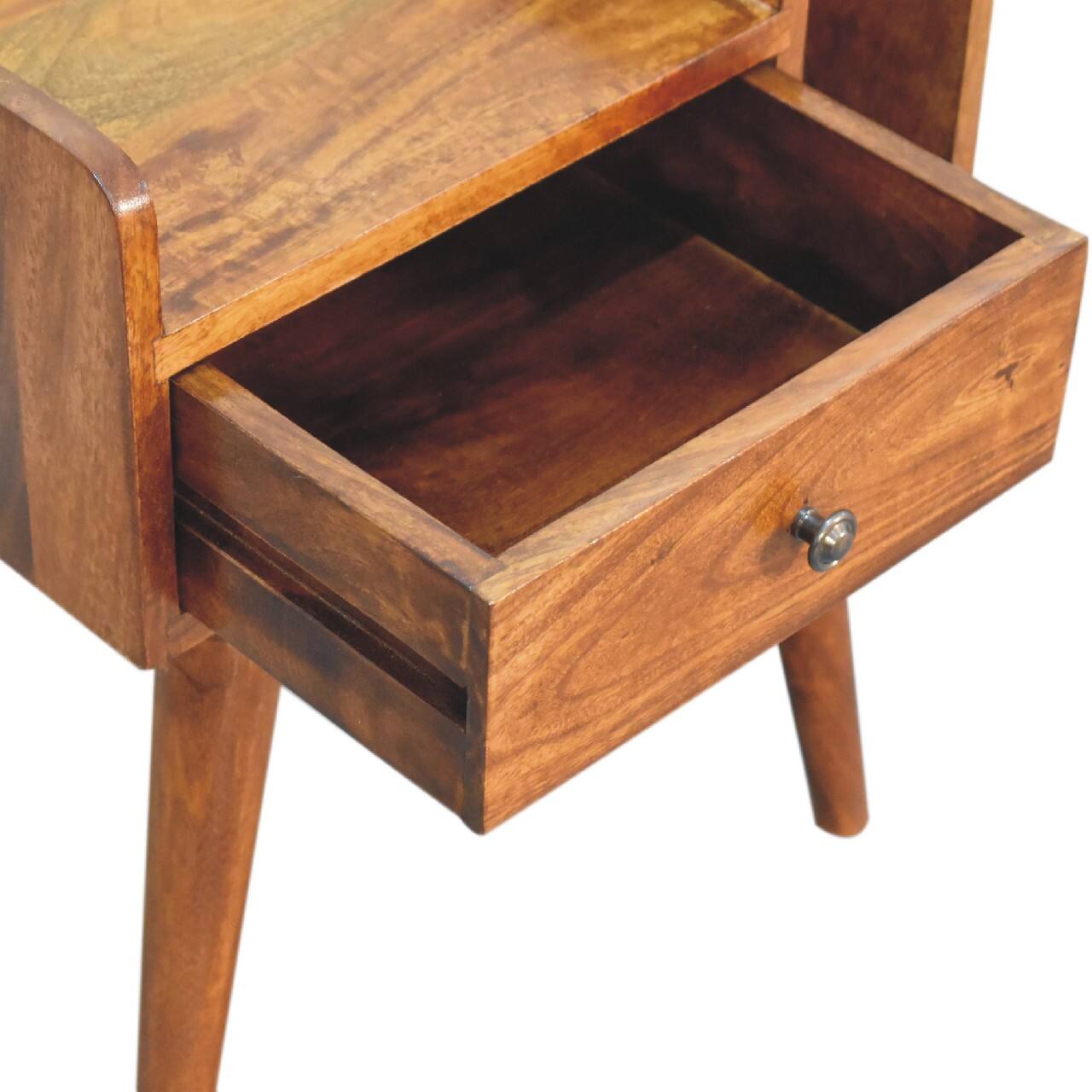 Alt View 2. Artisan Furniture - Artisan Furniture Solid Wood Chestnut Collective Nightstand, 1 Drawer, 2 Shelves, Chestnut - Chestnut.