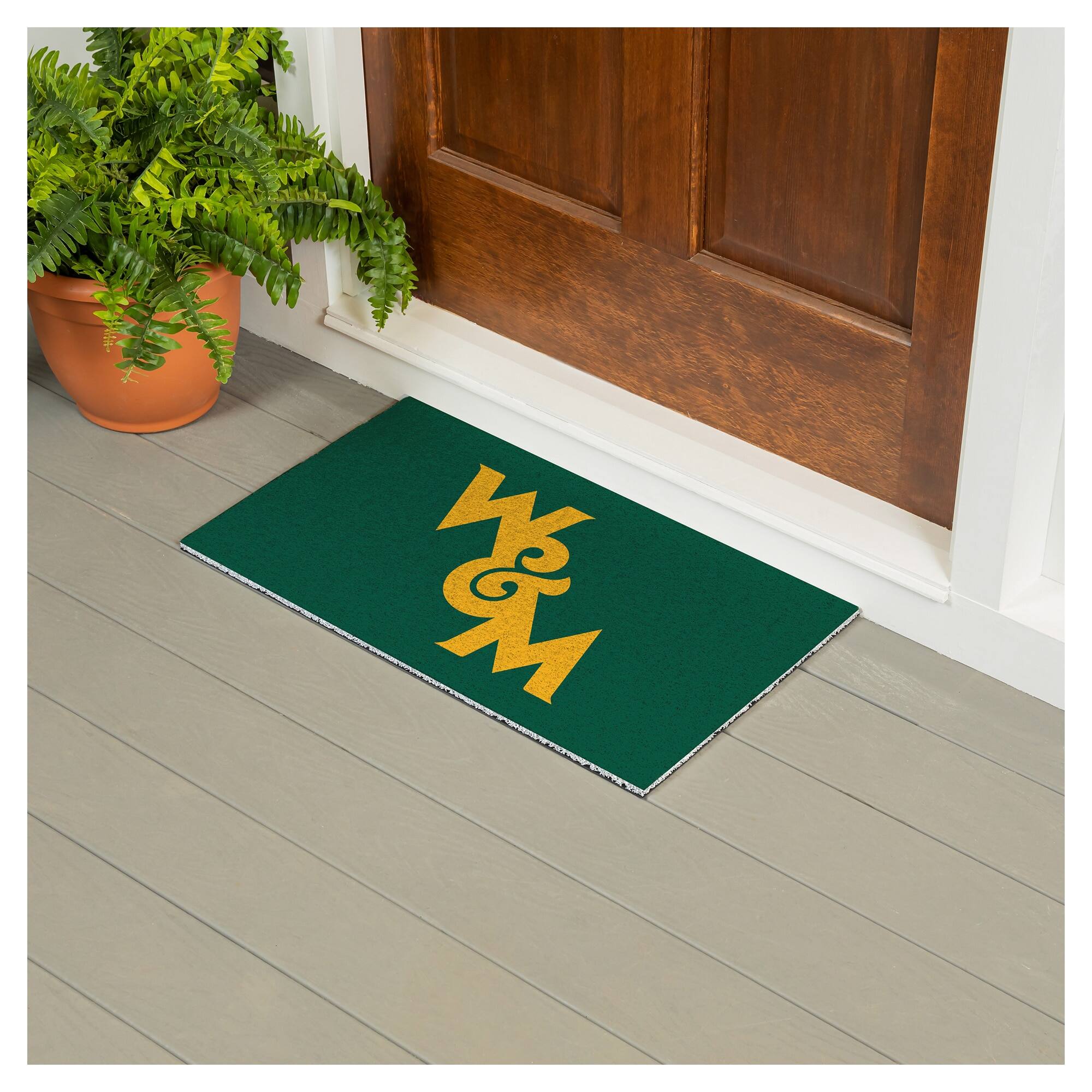 Alt View 2. Evergreen Enterprises - William & Mary Tribe 16" x 28" Full Color Indoor/Outdoor Logo Turf Mat - Multicolor.