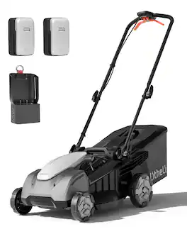 Litheli - Cordless Brushless Self-Propelled Lawn Mower , 2*40V 18" Electric Lawn Mower, with 2*5.0Ah Battery&Dual Charger