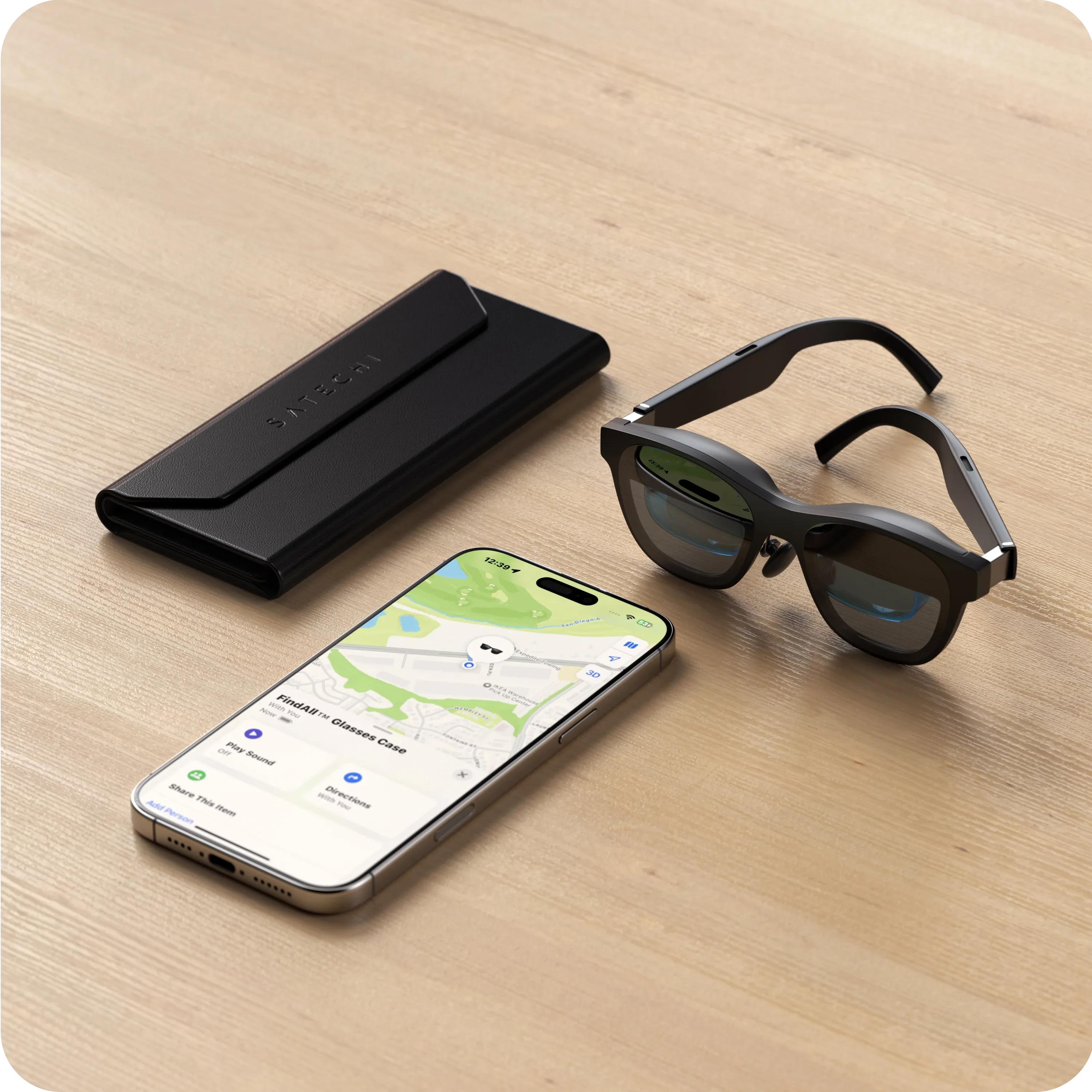 SATECHI SRe 1 - FindAI - Glasses Case - share - Directions - Play Sound - Share This Item - d - JIRN