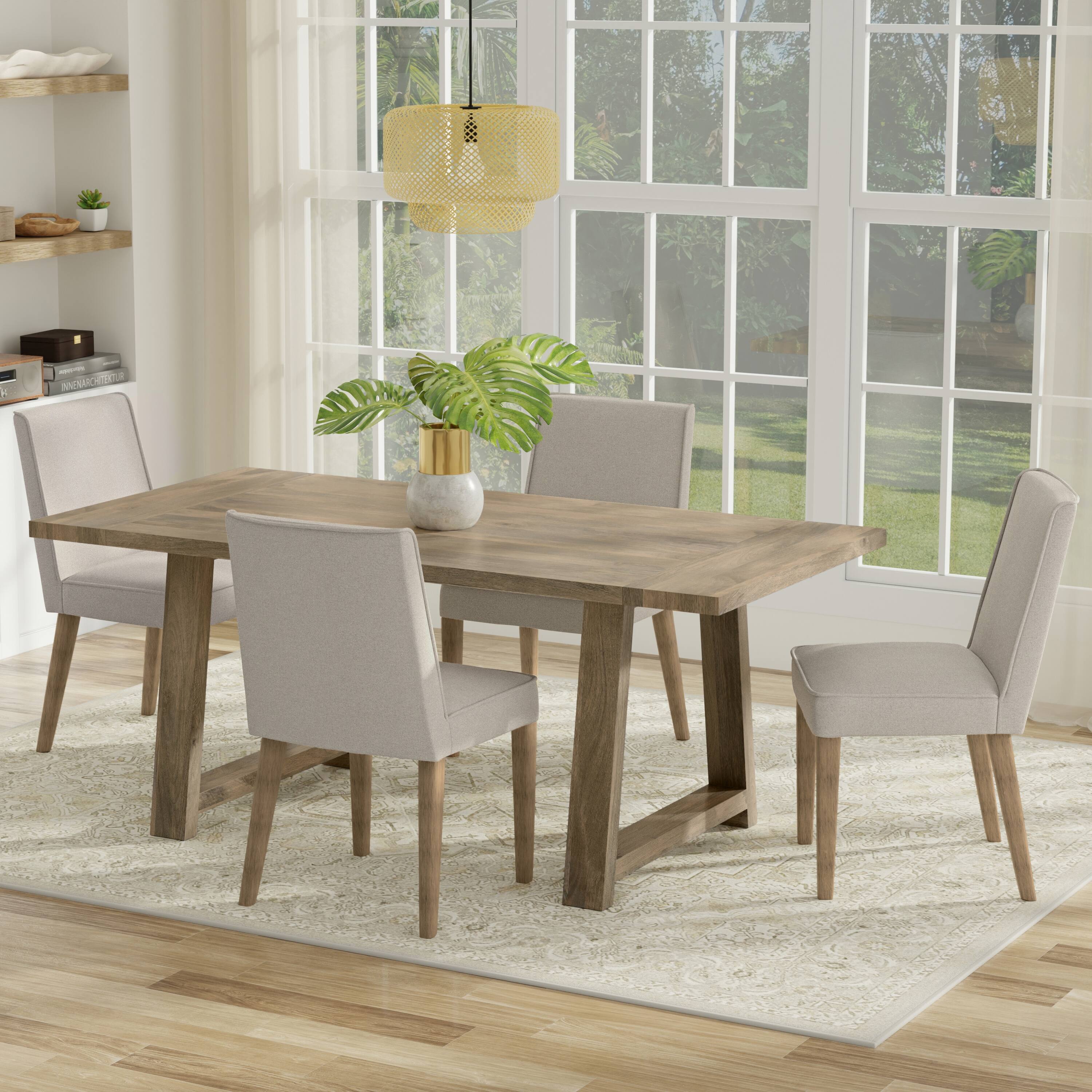 Simpli Home Whitley 72 inch Wide Solid Mango Farmhouse Dining Table ...