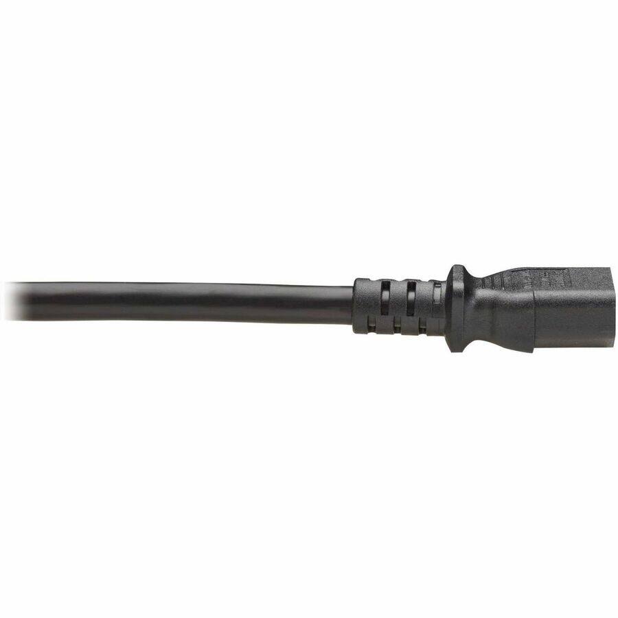 Alt View 4. Tripp Lite - Tripp Lite series P032-E04 Power Extension Cord - For Computer, Monitor, HDTV, PDU, Printer, Server, Tablet, UPS - Black.