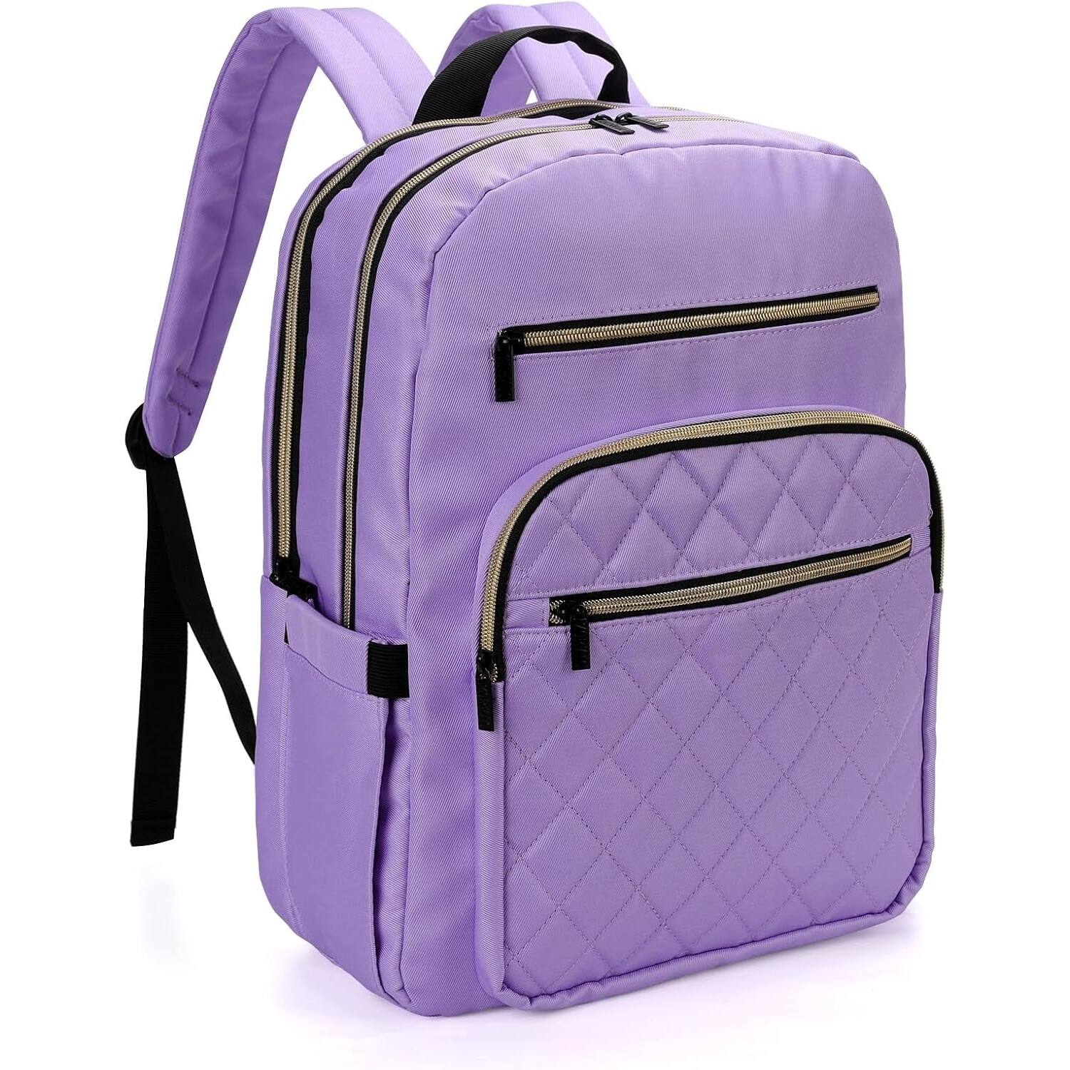 Front. ZUQIETA - ZUQIETA 15.6" Women's Laptop Backpack for Work, College & Travel in Purple - Purple.