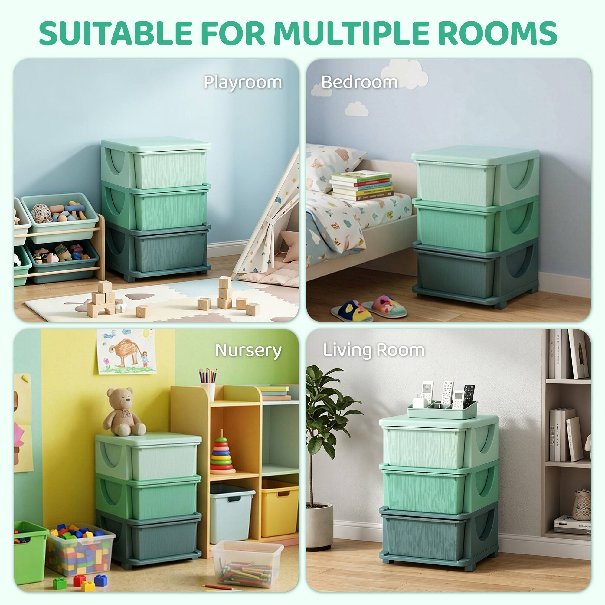SUITABLE FOR MULTIPLE ROOMS

- Playroom
- Bedroom
- Nursery
- Living Room