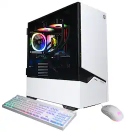 CyberPowerPC - Gaming Desktop - AMD Ryzen 7 8700F - AMD Radeon RX 9060 XT 16GB - 32GB DDR5 - 2TB PCIe 4.0 SSD