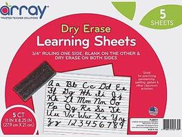 Pacon - Two-Sided Array Dry Erase Learning Boards, 8.25" x 11", 5/Pack (PACLB8511)