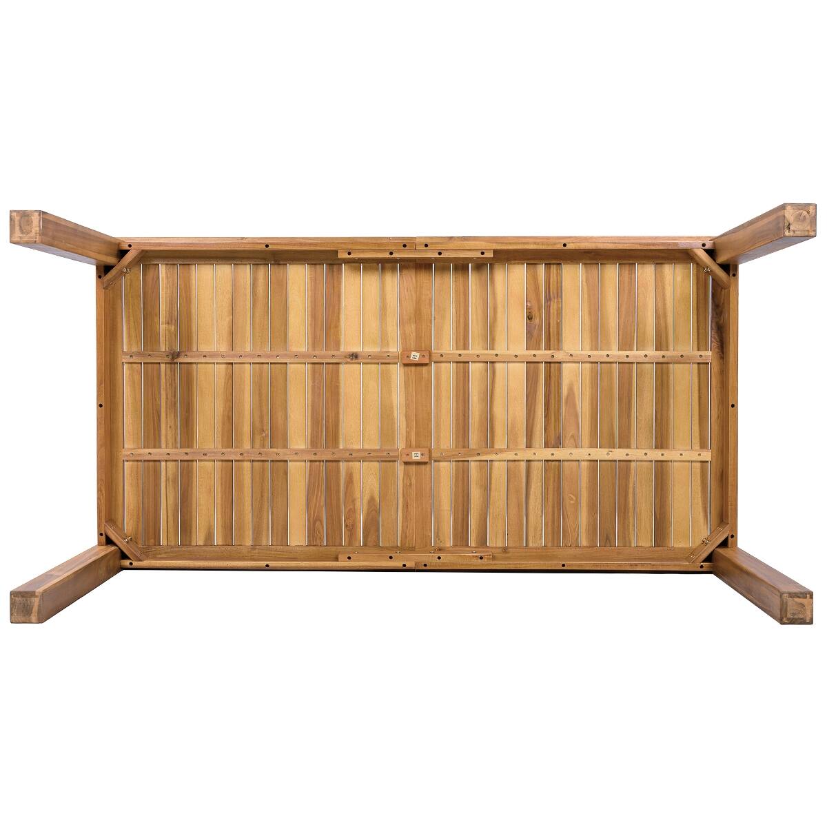 Alt View 6. Loheer - Loheer 67 Inch Acacia Wood Dining Table Rectangular Outdoor Table for Patio or Dining Room - Natural.