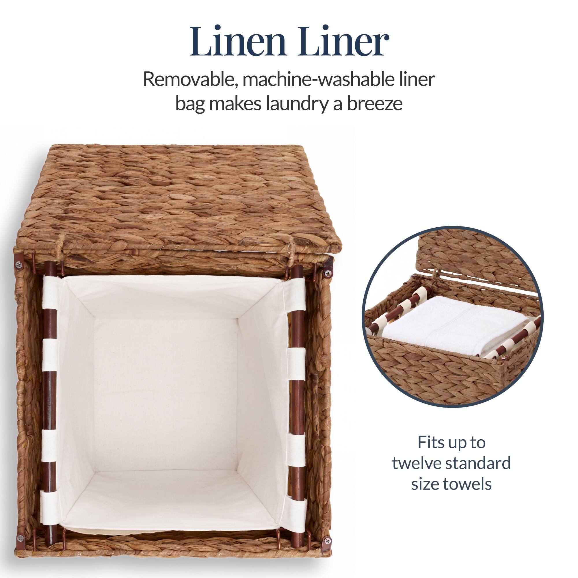Best Choice Products Small Laundry Hamper W/ Lid, Handwoven Laundry ...