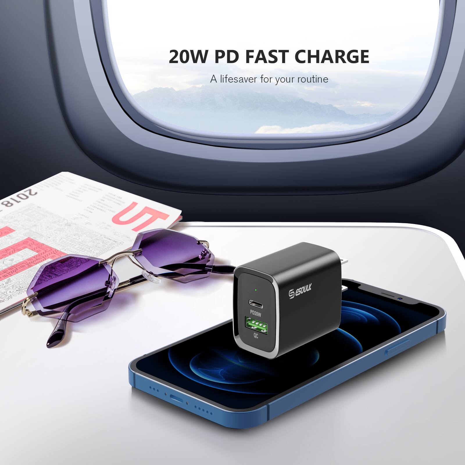 20W PD FAST CHARGE  
A lifesaver for your routine  

2018  
UT  
POZON