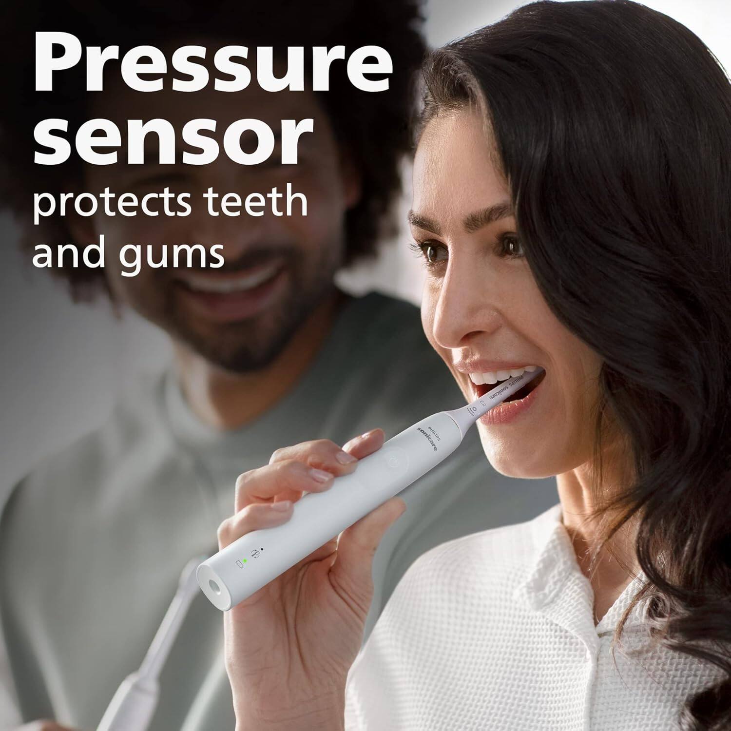 Pressure sensor protects teeth and gums