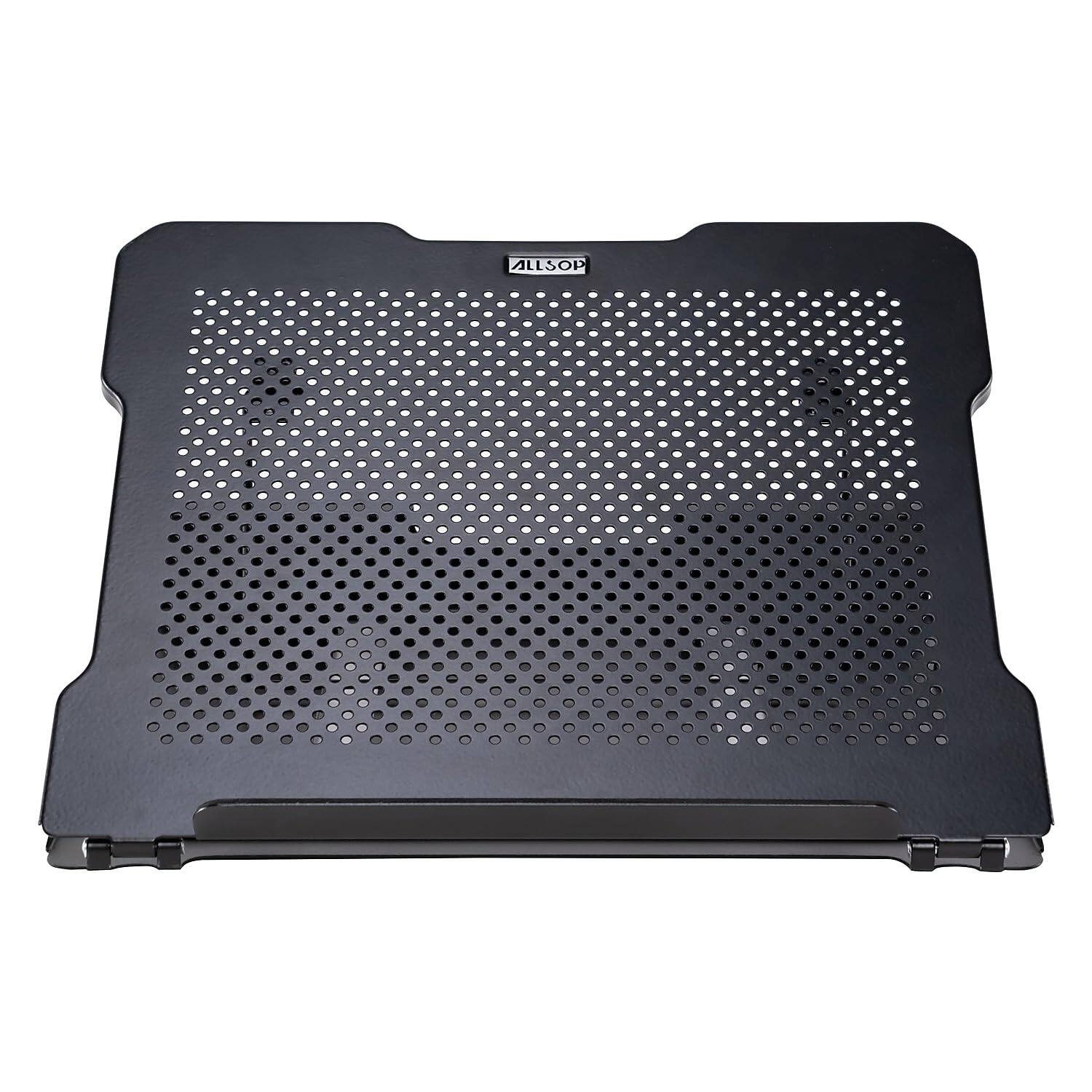 Back. HongFei - Metal Art Ventilated Adjustable Laptop Stand - Black.