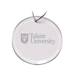 Jardine - Tulane Green Wave 3'' Team Glass Round Ornament - Multicolor