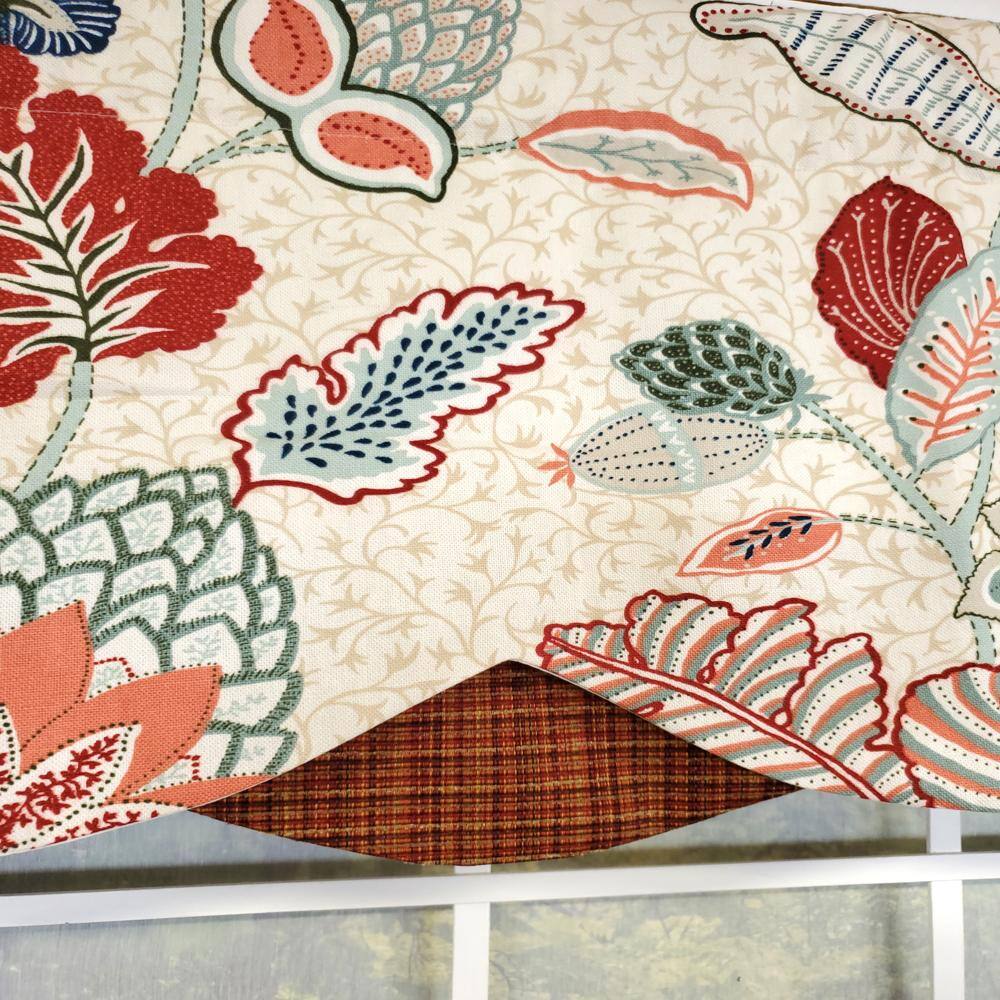 Left. RLF Home - RLF Home xenia Petticoat 3" Rod Pocket Lining Luxurious and Elegant Window Treatment Valance 50" x 15" Rust - Rust.