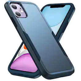 Entronix - iPhone XR Case - Soft-Touch Dual-Layer Protective Cover - Blue