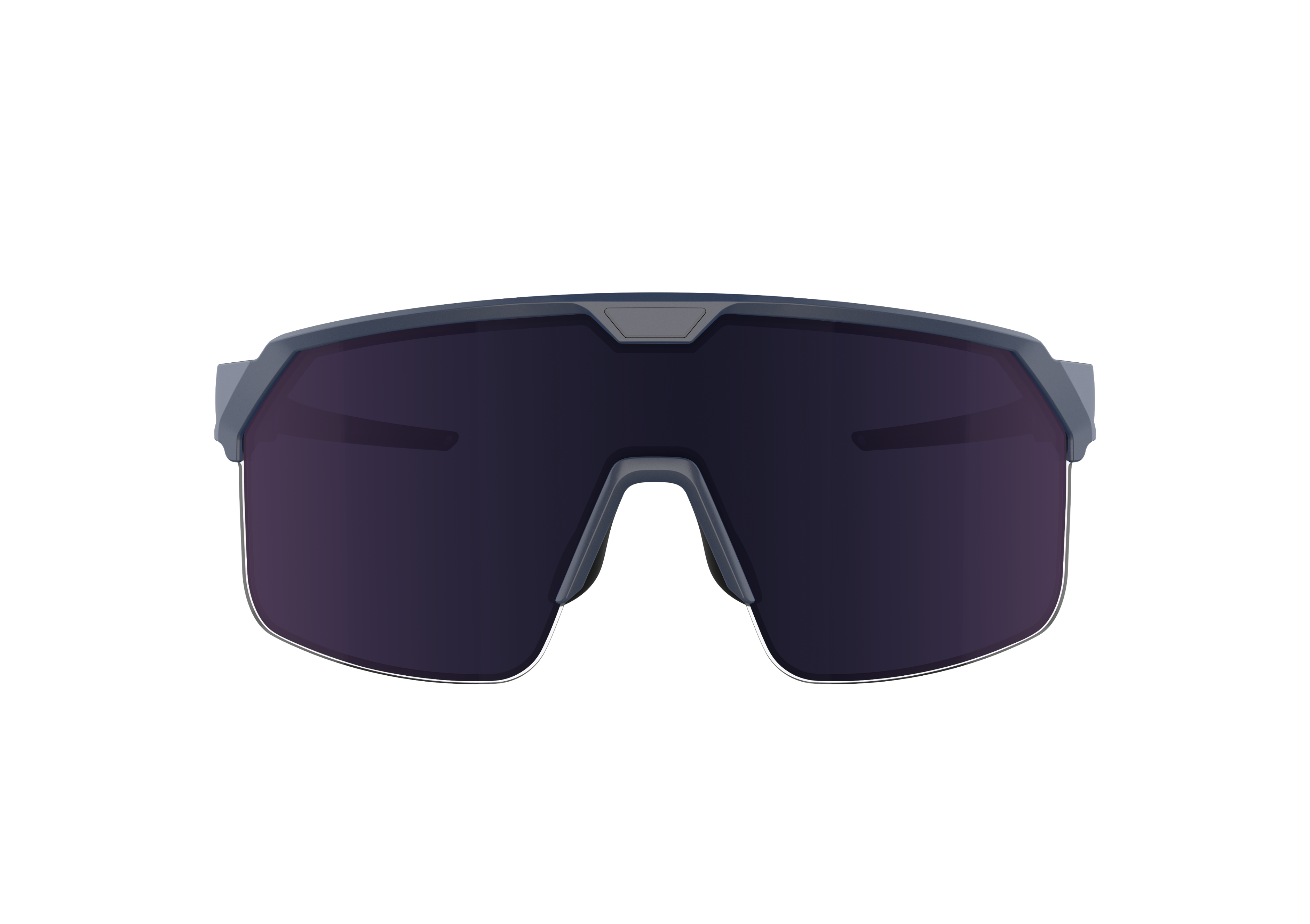 Front. Chamelo - Golf Shield High Contrast Adjustable Tint Sport Sunglasses - Metallic Blue.
