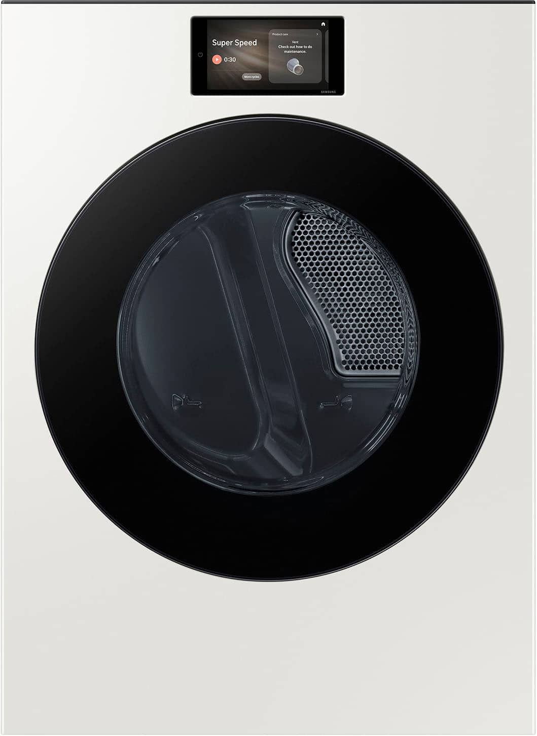 Samsung - 7.6 cu. ft. Bespoke AI Ultra Capacity Front Load Electric Dryer with AI Home and AI OptiDry+ - Ivory - Front_Zoom