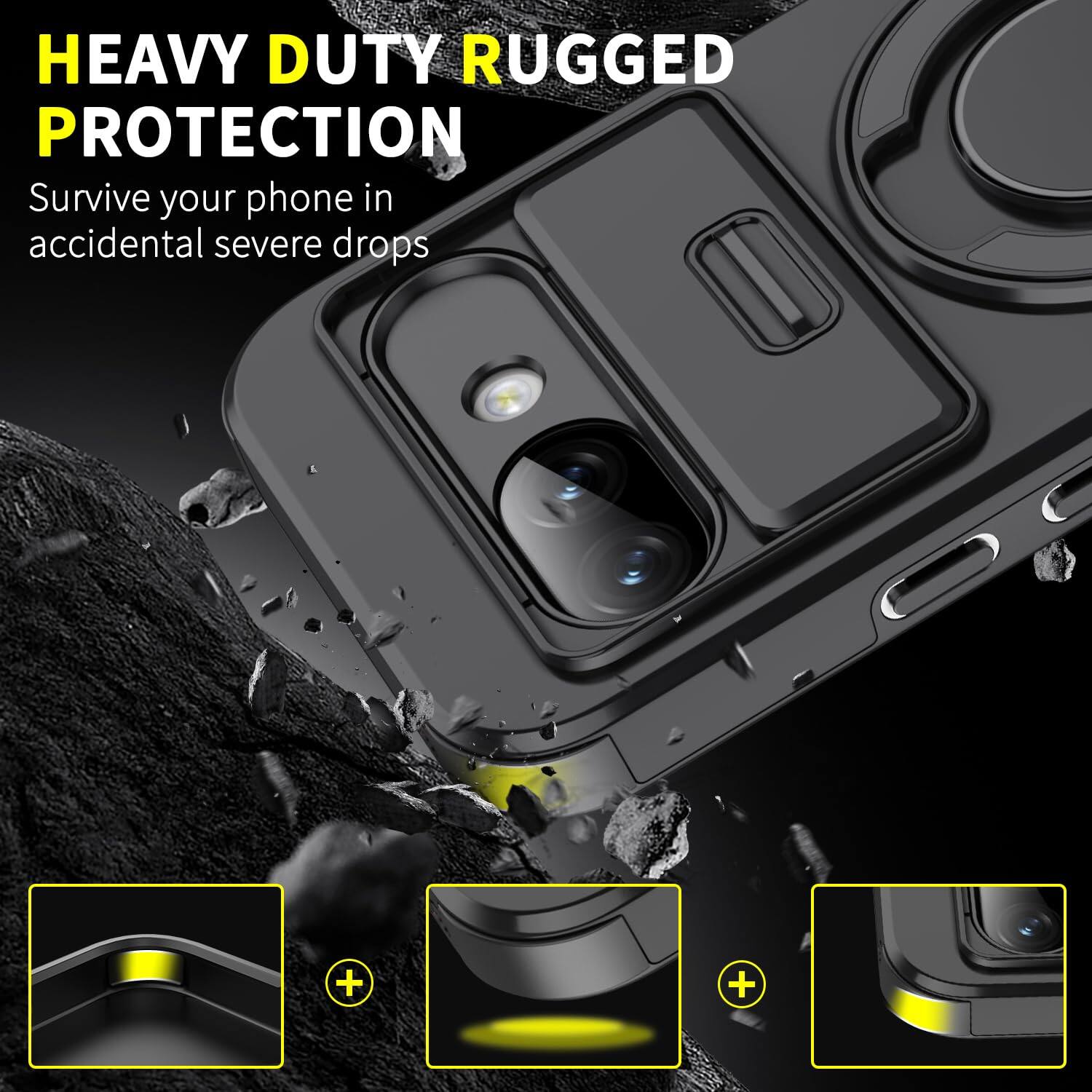 HEAVY DUTY RUGGED PROTECTION  
Survive your phone in accidental severe drops