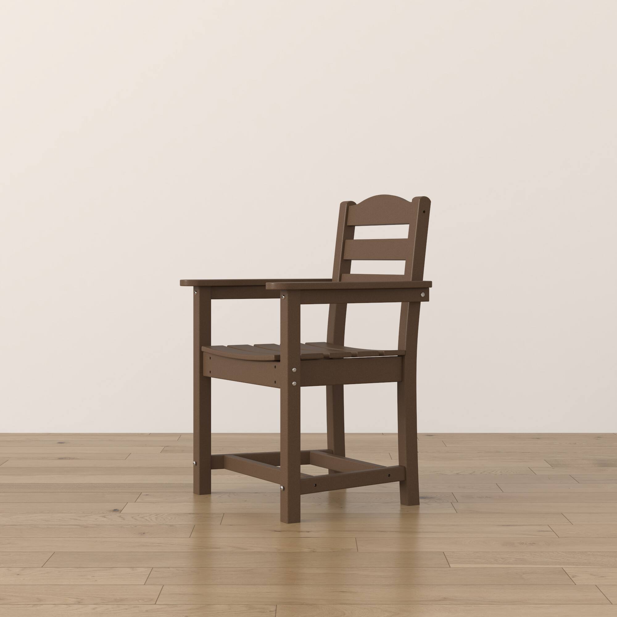 Alt View 7. Famapy - Pairs of HDPE Outdoor Dining Chair - 4 Colors Weatherproof Patio Armchair for Garden, Poolside 330LBS Capacity - Dark Brown.