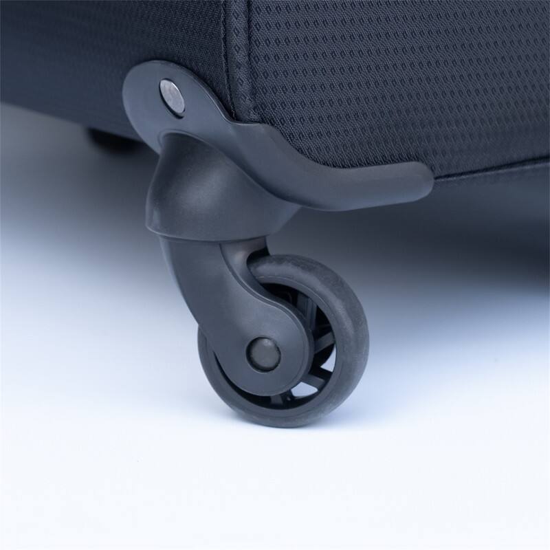 Alt View 3. HTUTWOO - Softside Luggage Set - Oxford Fabric Suitcase, 360° Silent Double Spinner Wheels, Ergonomic Handle, Water-Resistant - Black.