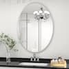 Front. PAIHOME - Rust-Resistant Oval Bathroom Mirror Iron Frame Wall Mirror, HD Glass & Easy Hang - Distortion-Free Vanity Mirror - Silver-22x30 Inch.