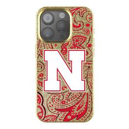 Keyscaper - NCAA - Nebraska Huskers Paisley Bling iPhone Case - 15 - Gold