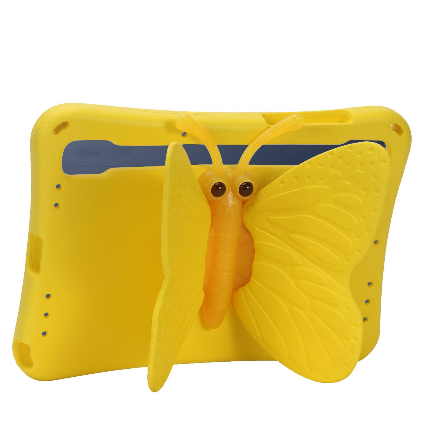Alt View 2. Dteck - Kids Butterfly Case for Samsung Galaxy Tab A9+/A9 Plus 2023 & Tab S9 FE & Tab S9,3D Cartoon EVA Shockproof Stand Cover - Yellow.