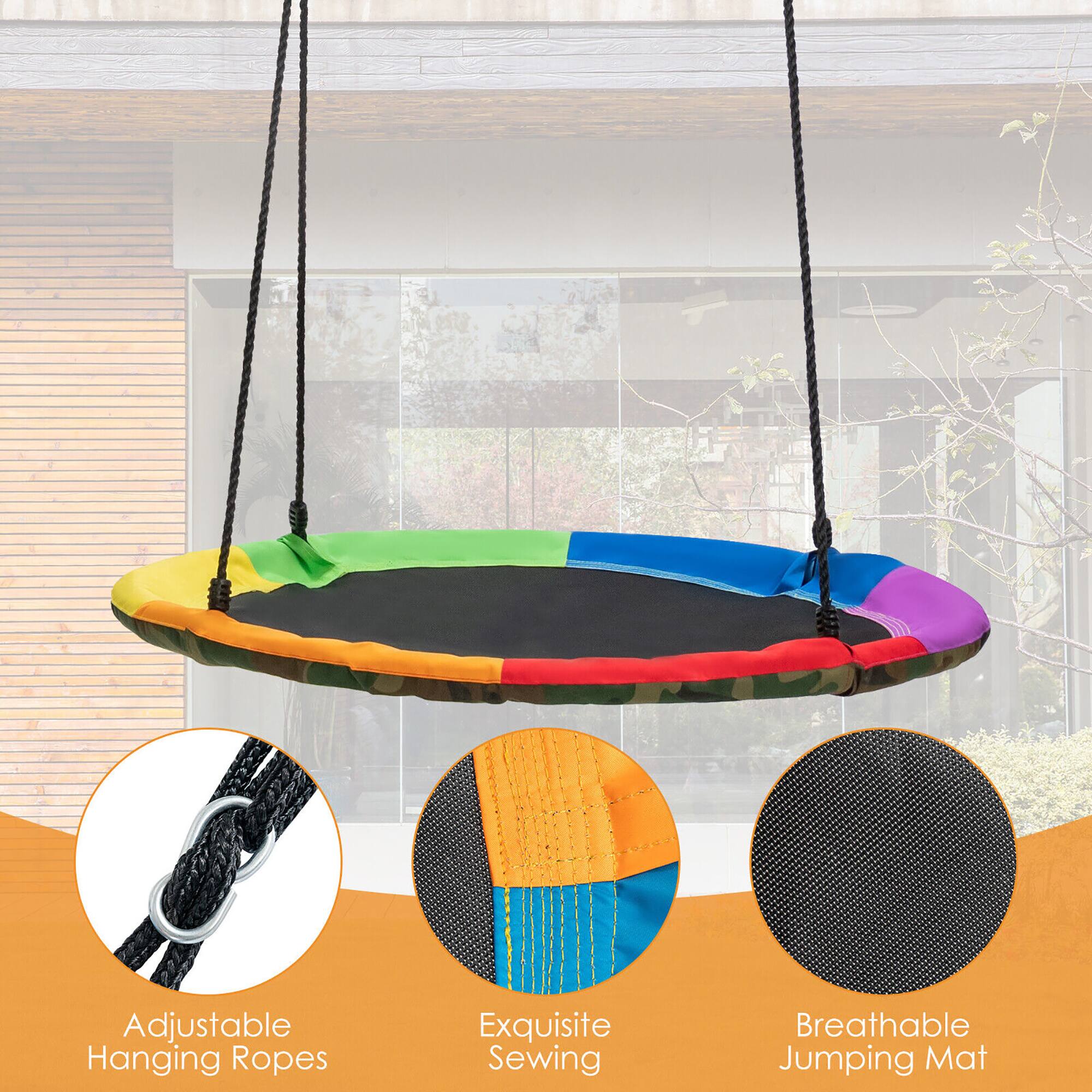 Adjustable Hanging Ropes  
Exquisite Sewing  
Breathable Jumping Mat