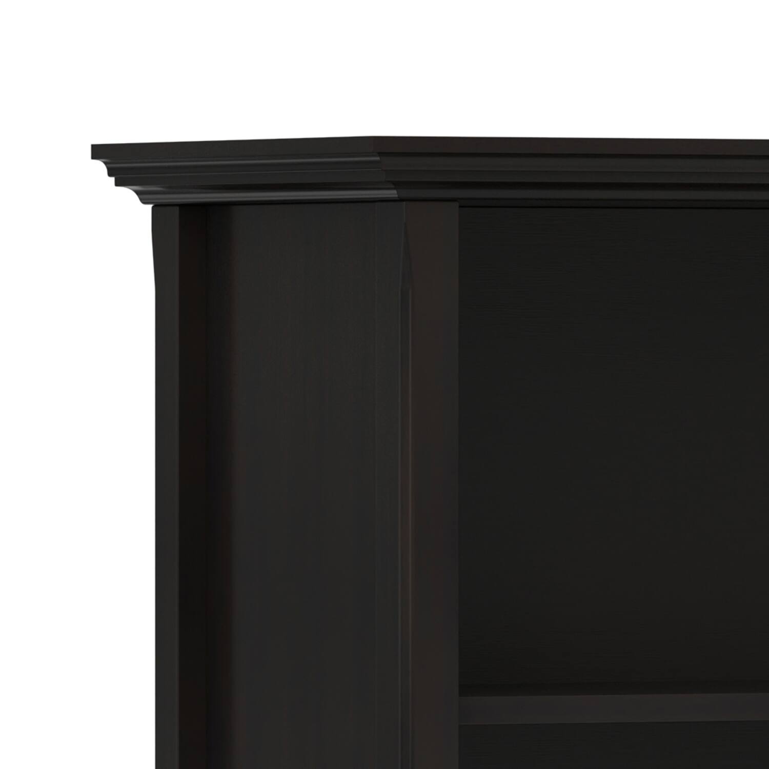 Alt View 2. Simpli Home - Simpli Home Amherst 64 inch Wide Solid Wood Transitional 4 Shelf Low Bookcase in Hickory Brown - Hickory Brown.