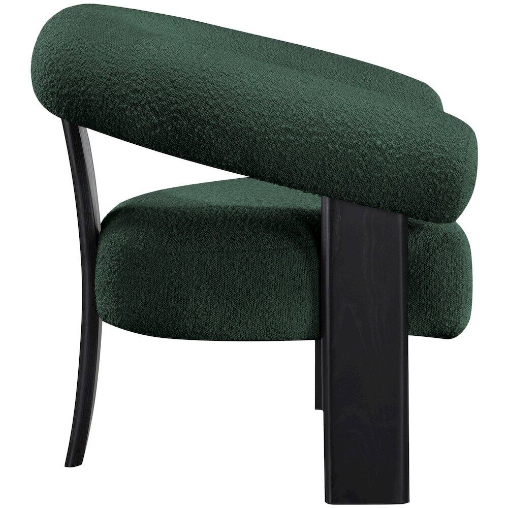 Alt View 3. Meridian Furniture - Winston Green Boucle Fabric Accent Chair - Green.