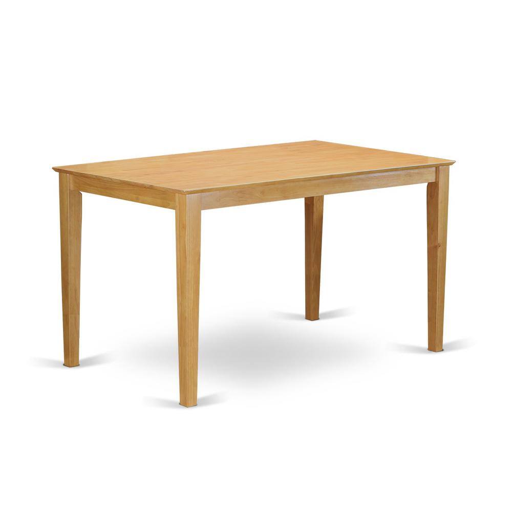 Left. East West Furniture - 5 Pc Counter height Table set- gathering Table and 4 counter height chair. - Oak.