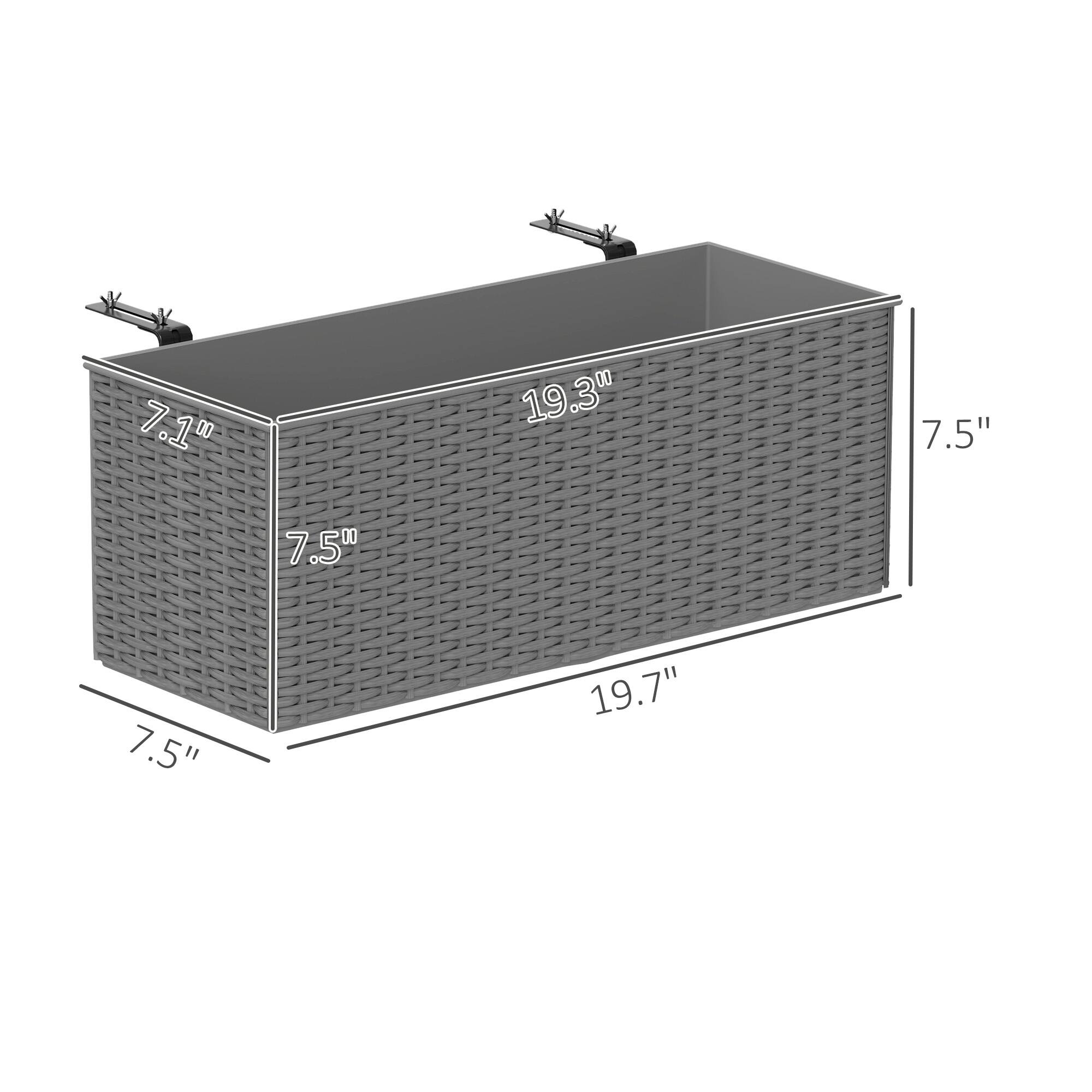 7.1" 19.3" 7.5" 7.5" 19.7"