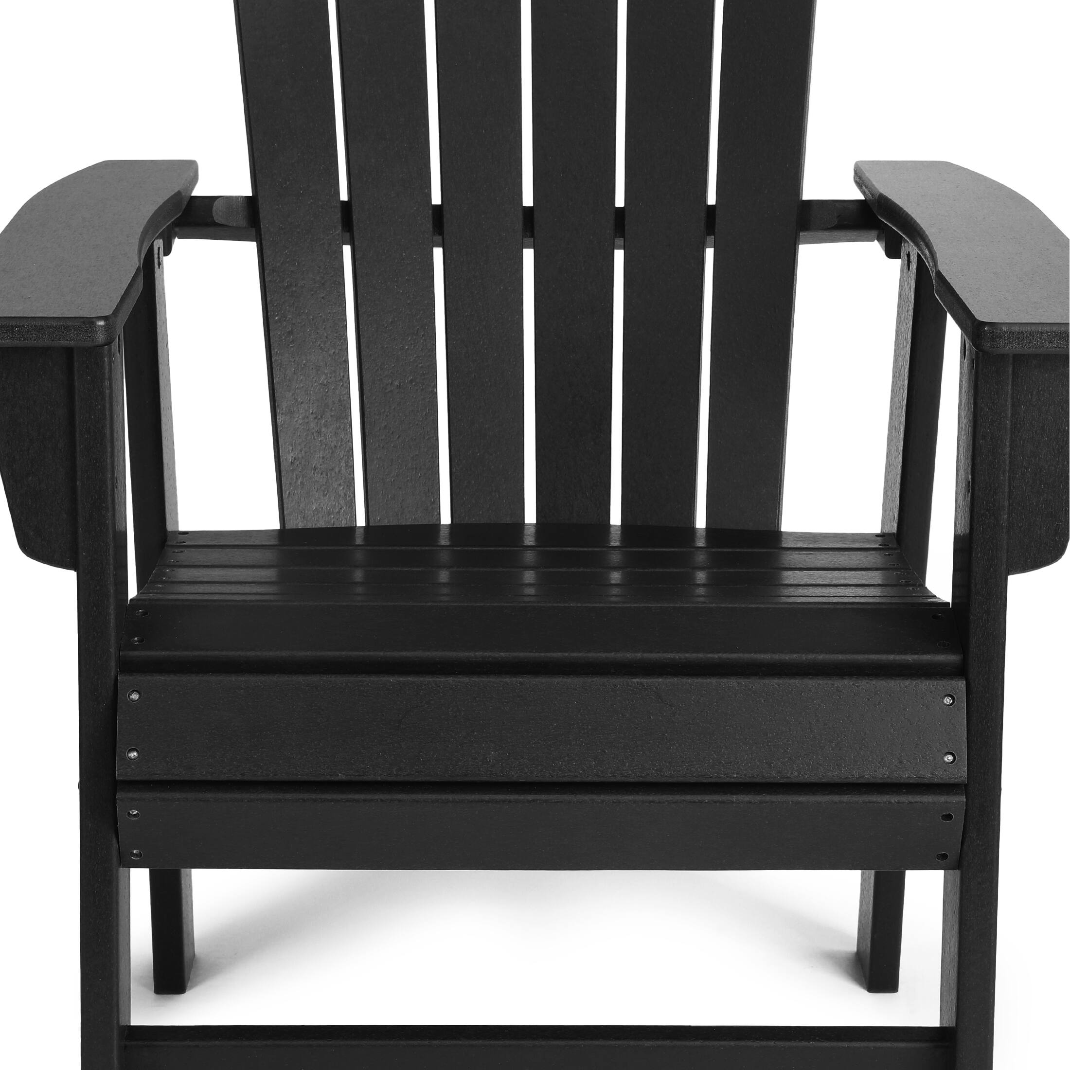 Alt View 6. WestinTrends - WestinTrends Dylan Outdoor Patio Shell-back Adirondack Dining Chair Weather Resistant - Black.