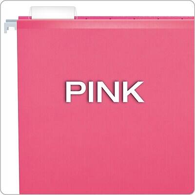 Alt View 7. Pendaflex - 10 Heavy Duty Reinforced Hanging File Folder, 1/5-Tab, Legal, 25/Box - Pink.