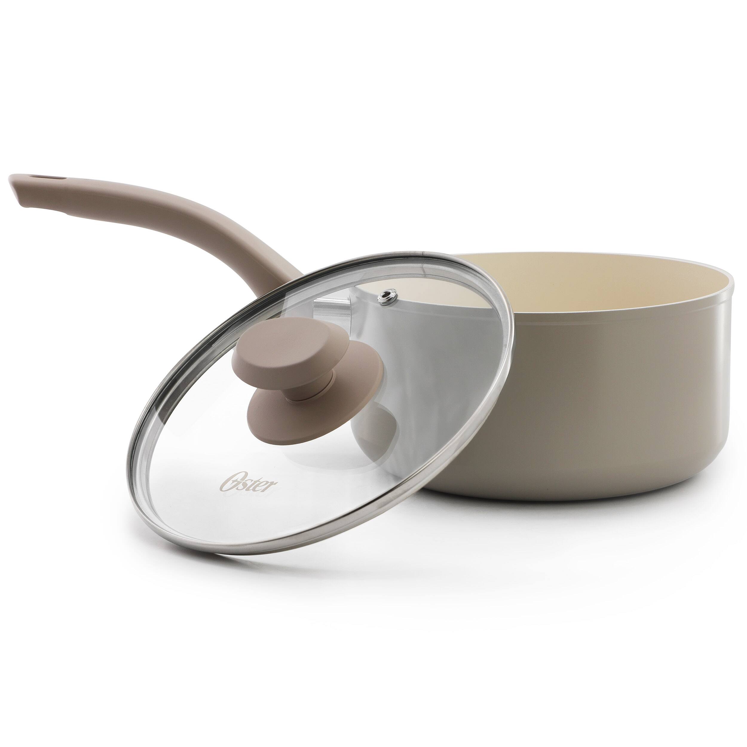 Oster Sutterville Choice 2.5 Quart Ceramic Nonstick Saucepan with Lid ...