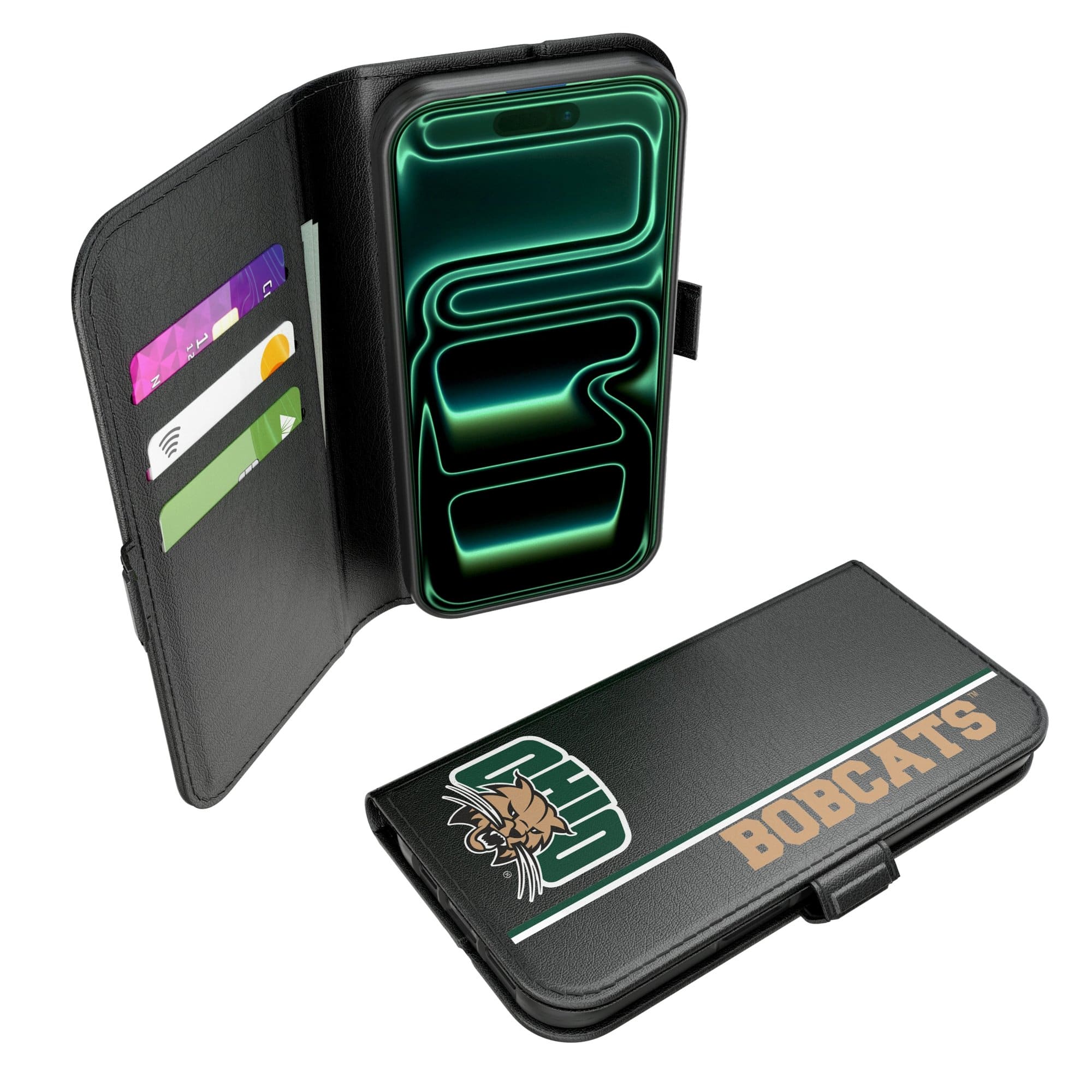 Keyscaper - NCAA - Ohio Bobcats iPhone Folio 2.0 Case - 17 Pro - Black price history on PriceWatchPro